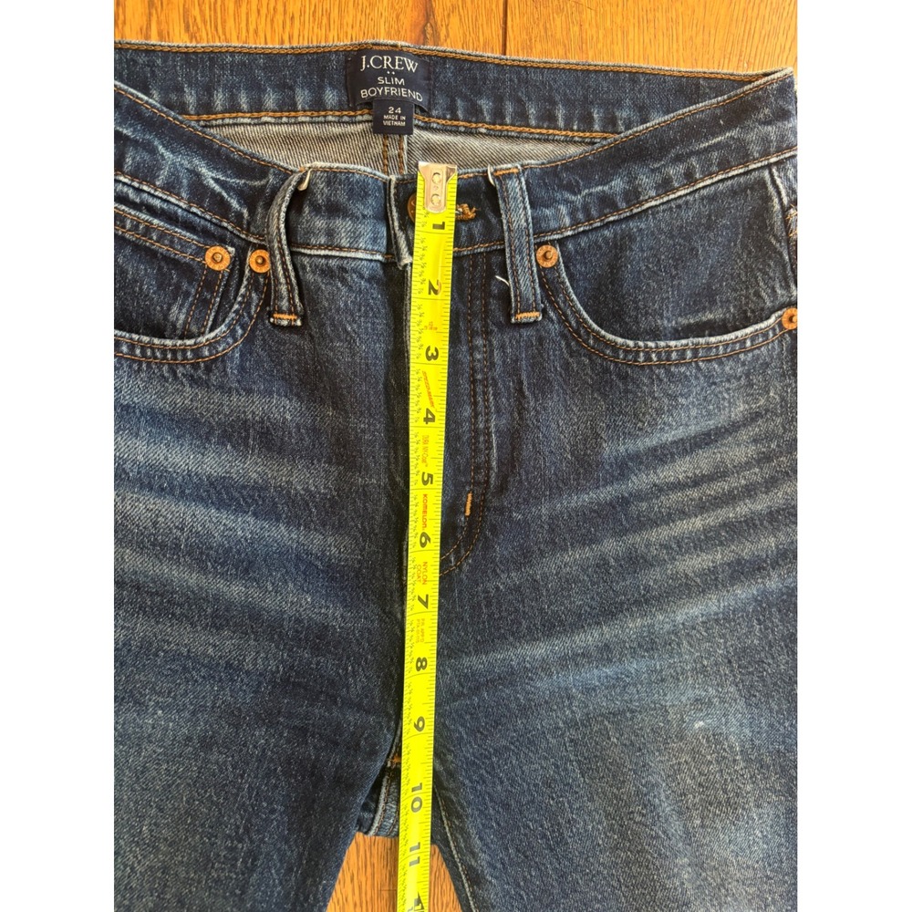 J.Crew Slim Boyfriend Jeans Womens 24 Dark Wash Excellent Re-Imagined Stretch
